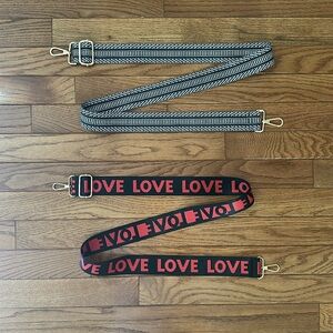 ❤️ NEW adjustable bag Strap bundle purse messenger bag black white red love